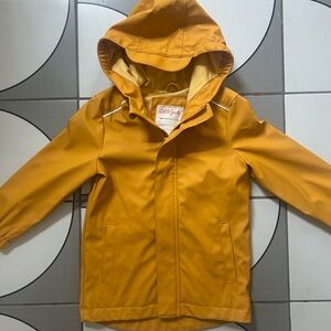 Cat & Jack Yellow Raincoat with Hood and Zipper